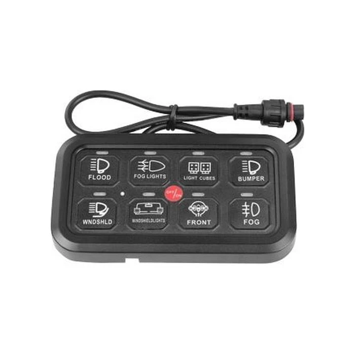 Hulk 4X4 - 8 WAY SWTCH PANEL 60 amp 9-30V 64 COLOUR ILLUM RGB WITH APP & - Image 2