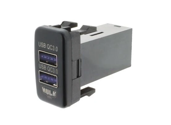 Hulk 4X4 - DUAL USB SOCKET QC3 OE RPL T/S EARLY TOYOTA BLUE LED - Image 2