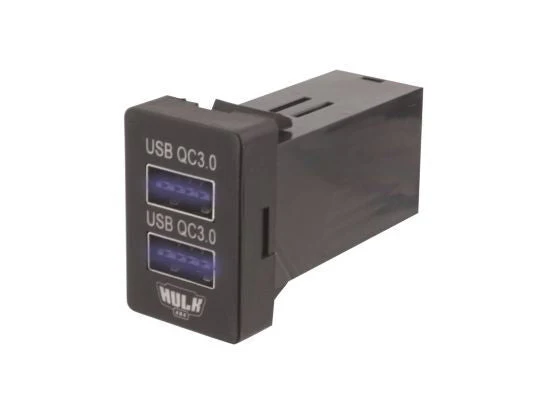 Hulk 4X4 - DUAL USB SOCKET QC3 OE RPL T/S LATE TOYOTA BLUE LED - Image 2