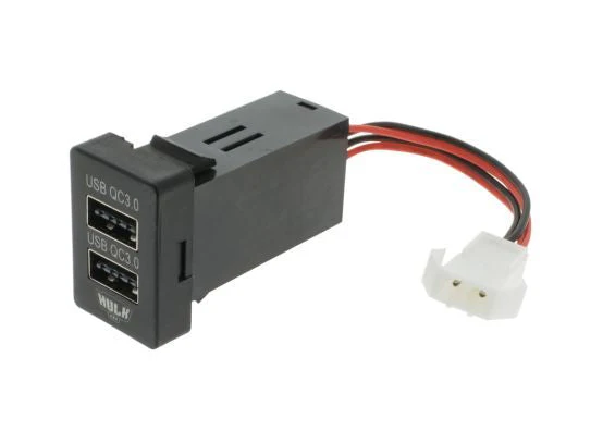 Hulk 4X4 - DUAL USB SOCKET QC3 OE RPL T/S LATE TOYOTA BLUE LED - Image 3