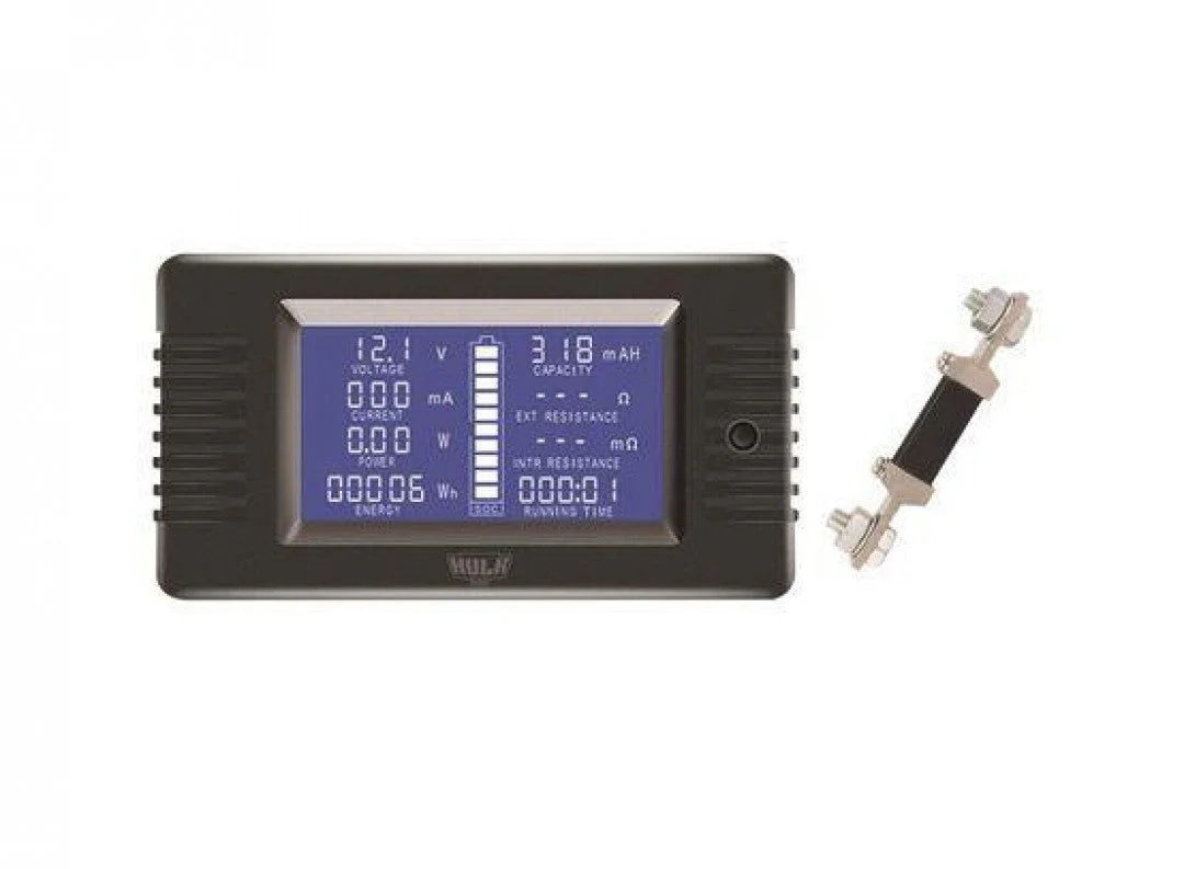 Hulk 4X4 - LCD BATTERY METER 200V 300amp DISCHARGE AMP CAPACITY ENERGY