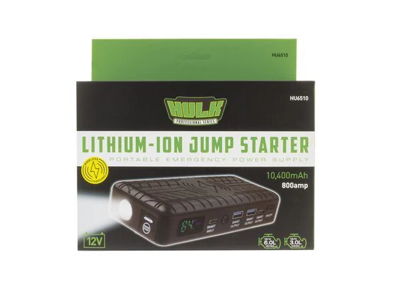 Hulk 4X4 - LITHIUM-COBALT JUMP STARTER 10,400mAh W/LED DISPLY, CARRY - Image 9