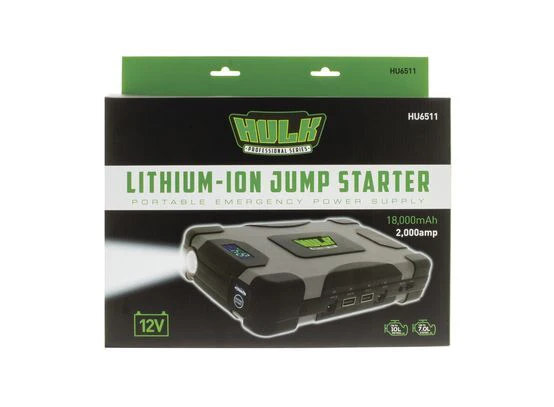 Hulk 4X4 - LITHIUM-COBALT JUMP STARTER 18,000mAh W/LED DISPLY, CARRY - Image 10