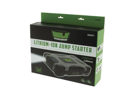 Hulk 4X4 - LITHIUM-COBALT JUMP STARTER 18,000mAh W/LED DISPLY, CARRY - Image 9