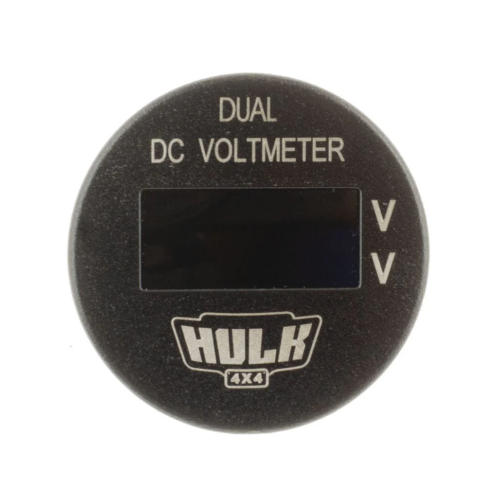 Hulk 4X4 - OLED DUAL VOLTMETER 5-60v DC 29mm DIA AMBER OLED - Image 4