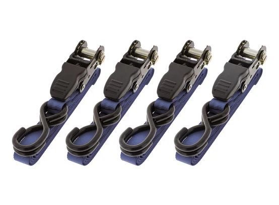 Hulk 4X4 - PKT 4 RATCHET TIE DOWN 4.5m 270kg LASHING 25mm BLUE - Image 2