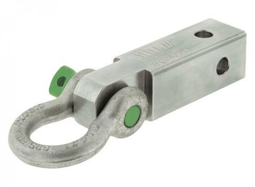 Hulk 4X4 - RECOVERY HITCH 185mm W/BOW SHACKLE GALVANIZED 4 HOLES