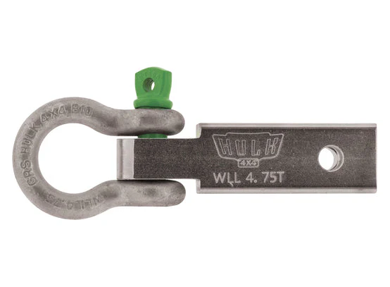 Hulk 4X4 - RECOVERY HITCH 185mm W/BOW SHACKLE GALVANIZED 4 HOLES - Image 2