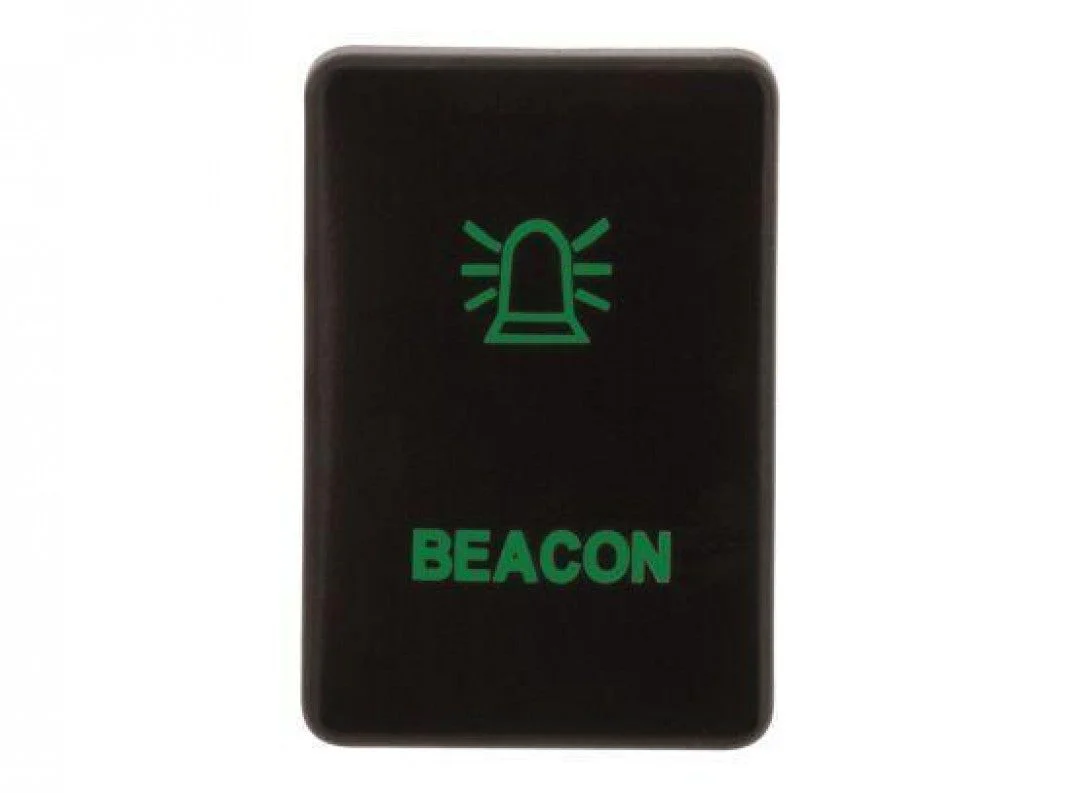 Hulk 4X4 - SWITCH PUSH BUTTON ON / OFF OE RPL 12V BEACON GREEN ILLUM
