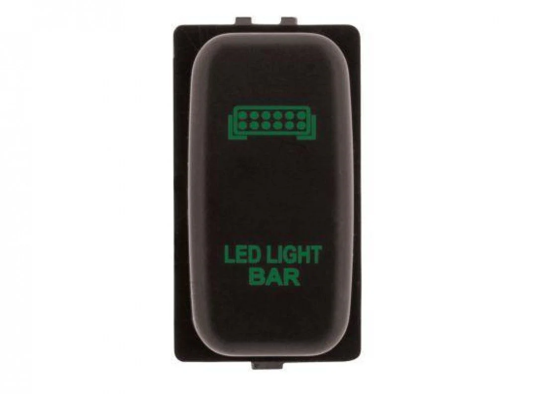 Hulk 4X4 - SWITCH PUSH BUTTON ON / OFF OE RPL 12V LIGHT BAR GREEN