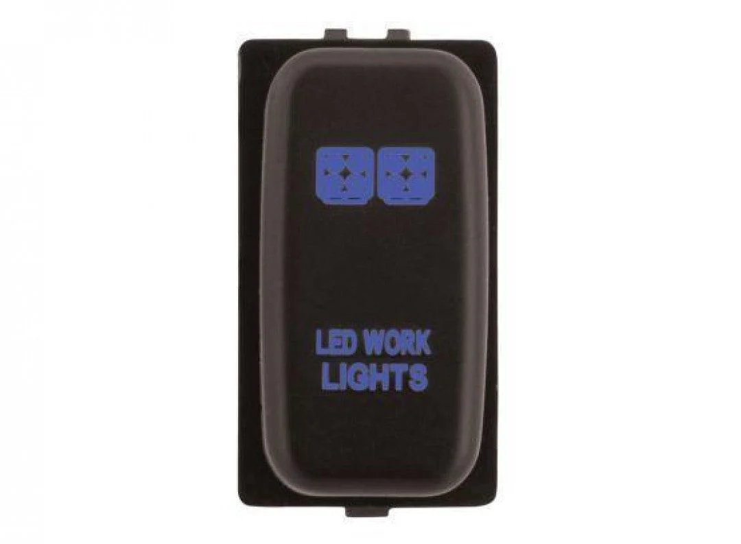 Hulk 4X4 - SWITCH PUSH BUTTON ON / OFF OE RPL 12V WORK LIGHT BLUE