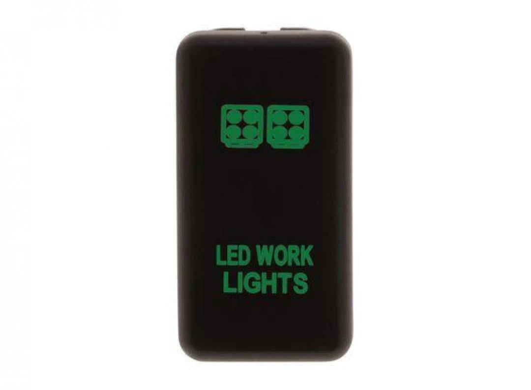 Hulk 4X4 - SWITCH PUSH BUTTON ON / OFF OE RPL 12V WORKLIGHT GREEN