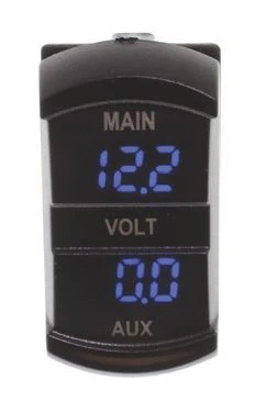 Hulk 4X4 - SWITCH SIZE DUAL VOLTMETER 10-60v BLUE LED - Image 2