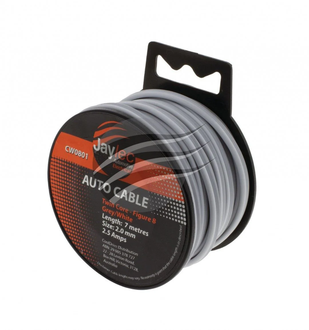 Jaylec - 2mm Speaker Cable Grey White Trace 7 Metres Figure 8 - Image 2