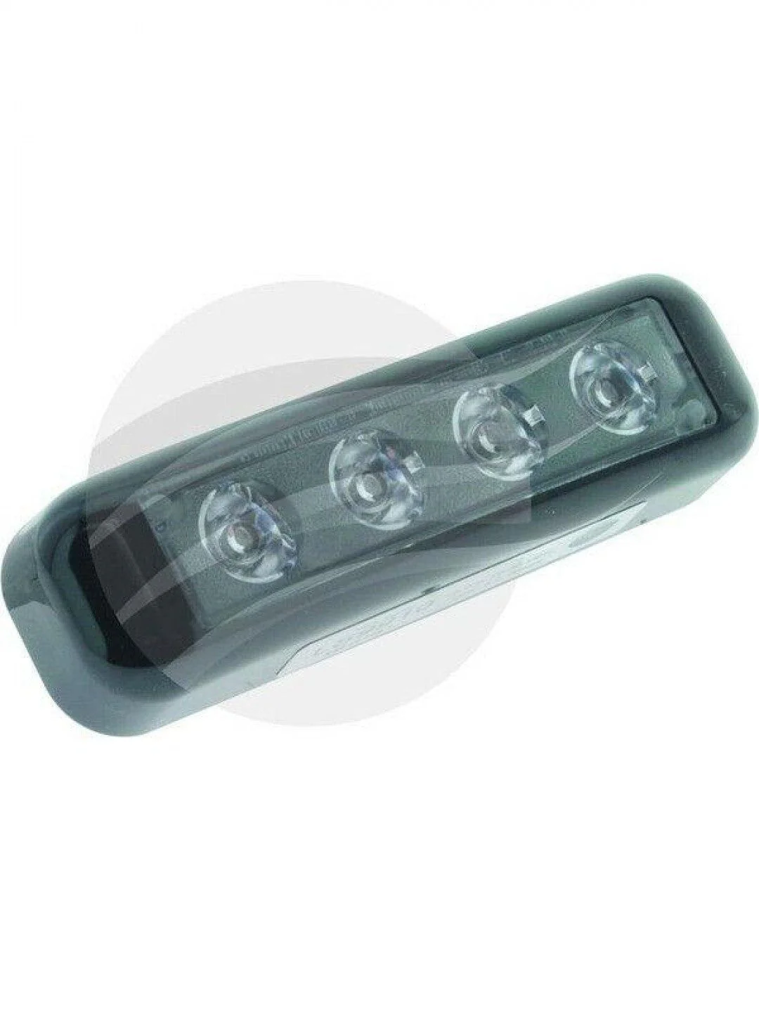 Jaylec - Amber 4 Module LED Emergency Lamp 12/24 Volts Black Housing 7" Lead