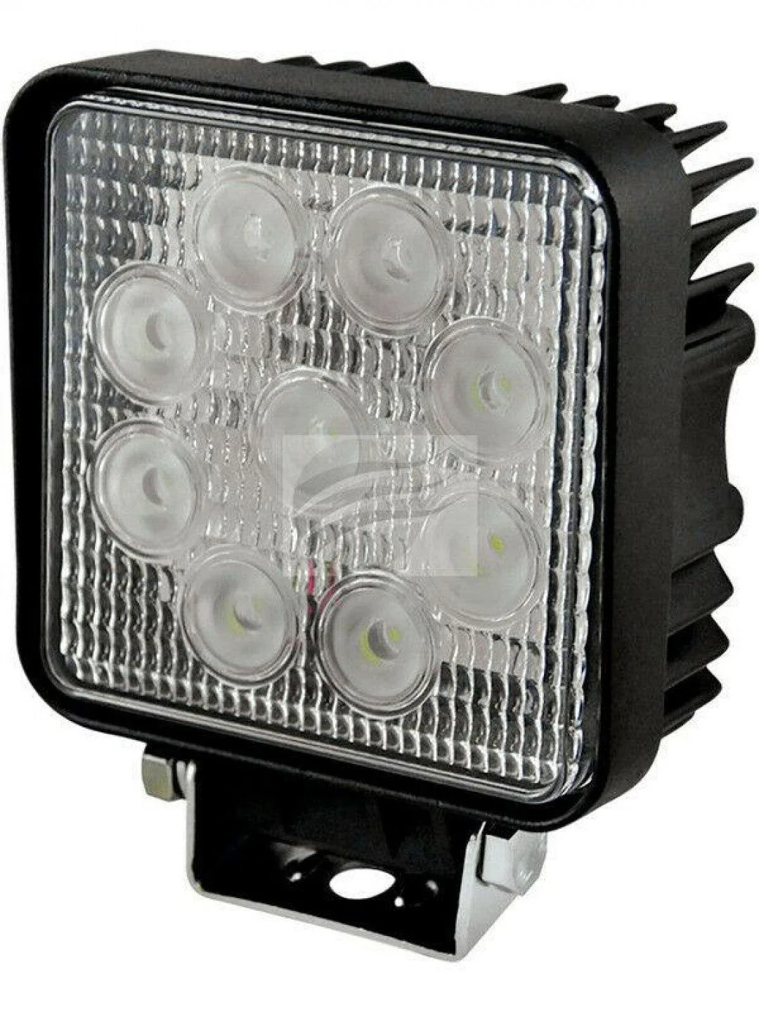 Jaylec - LED Square Worklamp Flood Beam 10-30 Volts 27 Watt 9 Leds Black