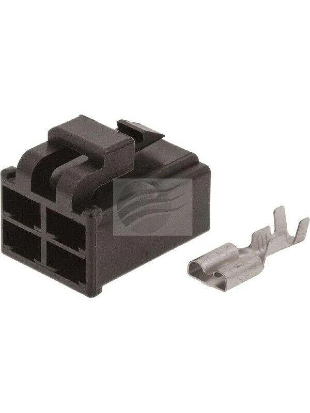 Jaylec - Pack Of 10 Qc Connector Housing Terminals Female 4 Way Black