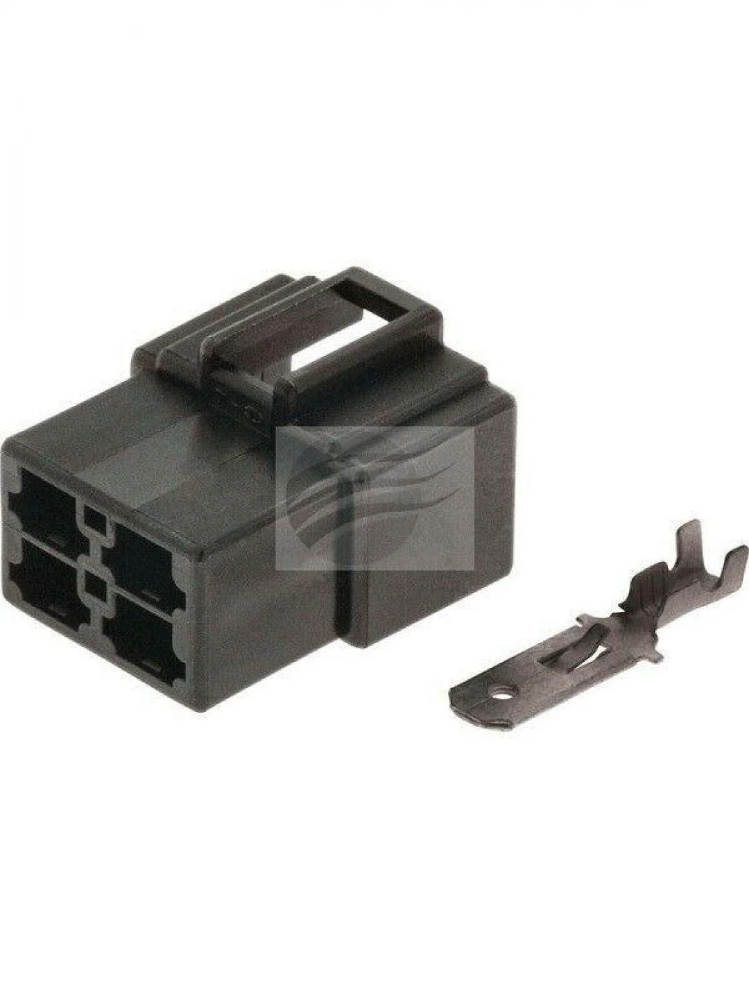 Jaylec - Pack Of 10 Qc Connector Housing Terminals Male 4 Way Black