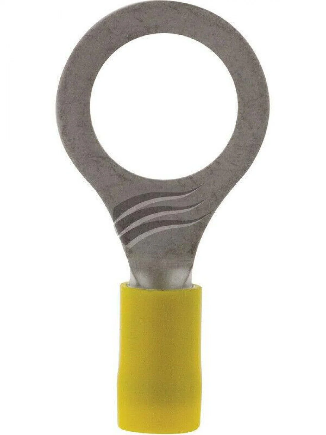 Jaylec - Pack Of 10 Ring Terminal 12mm Insul Pvc Double Crimp Yellow