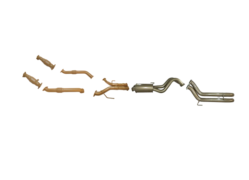 Pacemaker King Brown | Twin 3" Turbo Back Exhaust with Cats & Centre Muffler | Toyota LandCruiser 200 | KB12031-XCMX