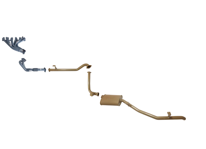 Pacemaker King Brown | Single 2.5" Exhaust with EGR Headers | Toyota LandCruiser 75 Series Troopy 1HZ | KB12001-HMX