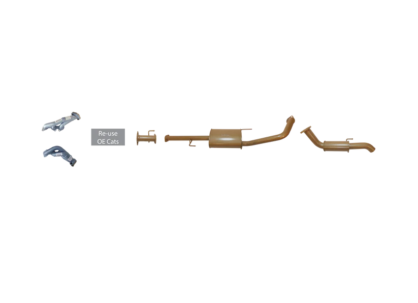 Pacemaker King Brown | 2.5" Cat-Back Exhaust & Headers Kit | Toyota Prado 120 Series 4.0L V6 Petrol 2002-2009 | KB12215-HCB-MR