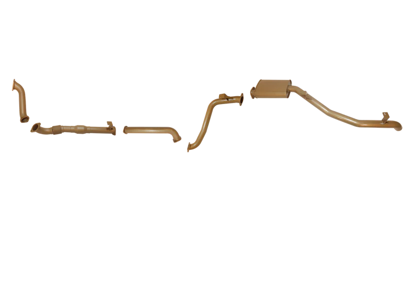 Pacemaker King Brown | 3" Exhaust Kit With Cat & Muffler | Toyota Landcruiser 79 Series 4.2L TD | KB12004-XCMX
