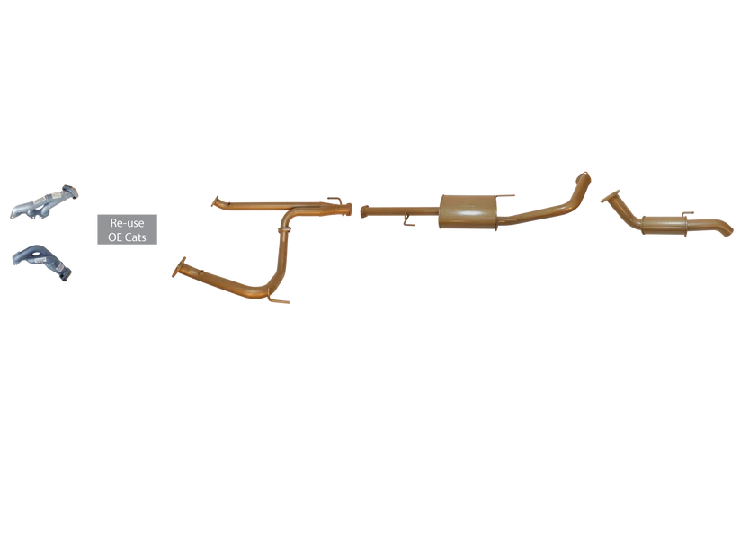 Pacemaker King Brown | Single 2.5" Cat Delete with Headers Kit | Toyota Prado 120 4.0L V6 2002–2009 | KB12215-HYMR