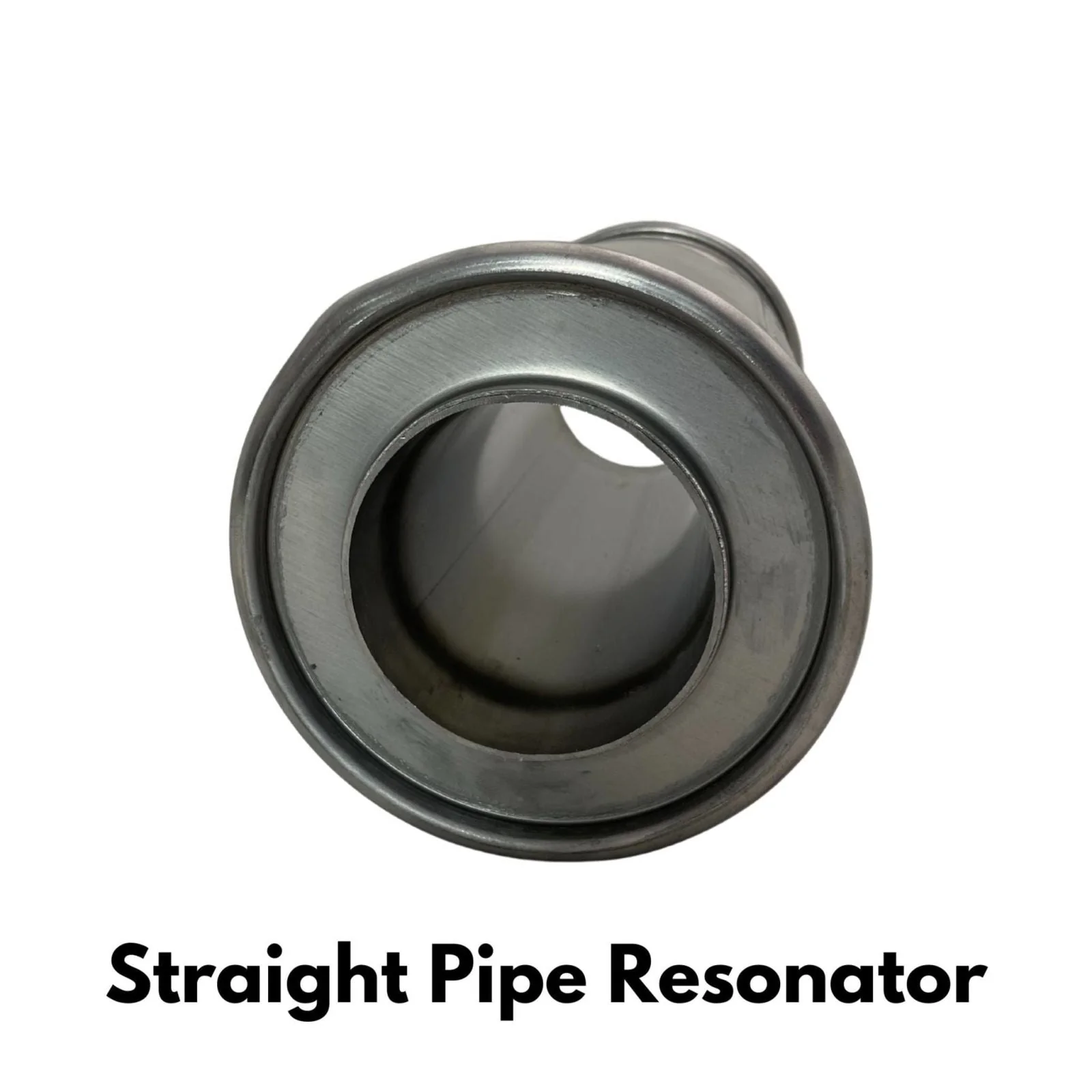 LUKEY | 3" Straight Piped Resonator Muffler | 5" Round 12" Long | 430 Stainless | N818MN-430LST