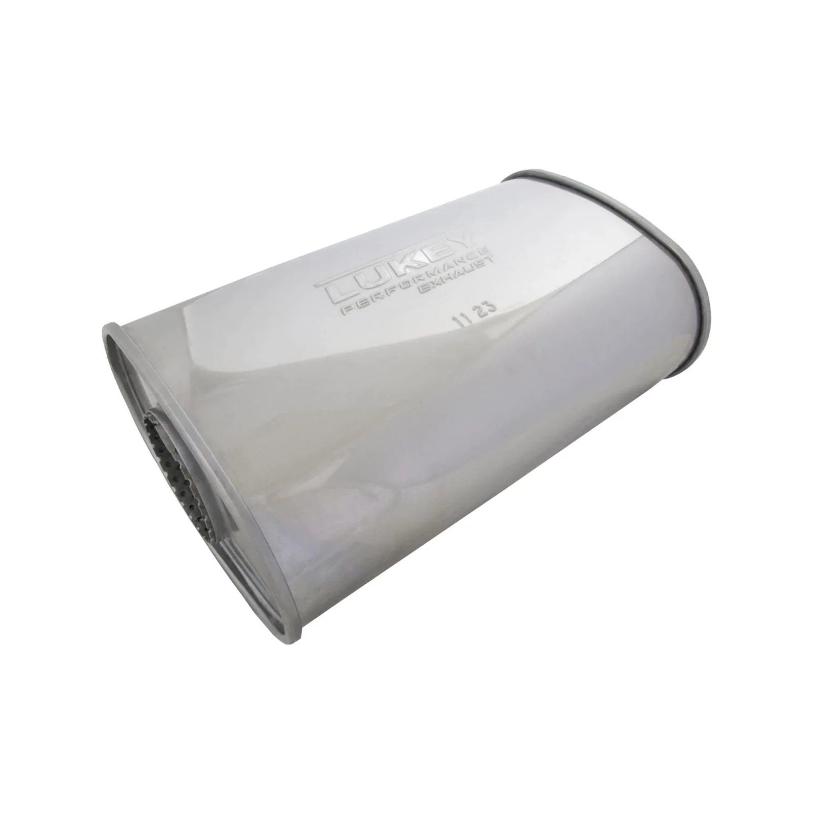 LUKEY | 2.5" 8x4 Oval Megaflow Performance Muffler | 430 Stainless | J727MN-430L