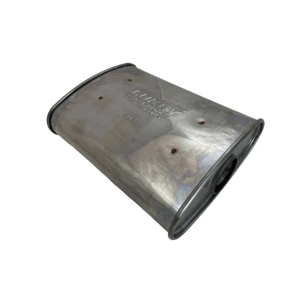 LUKEY | 2.5" 10x4 Oval Super Turbo Triple Flow Muffler | 430 Stainless | F727GPN-430L - Image 2