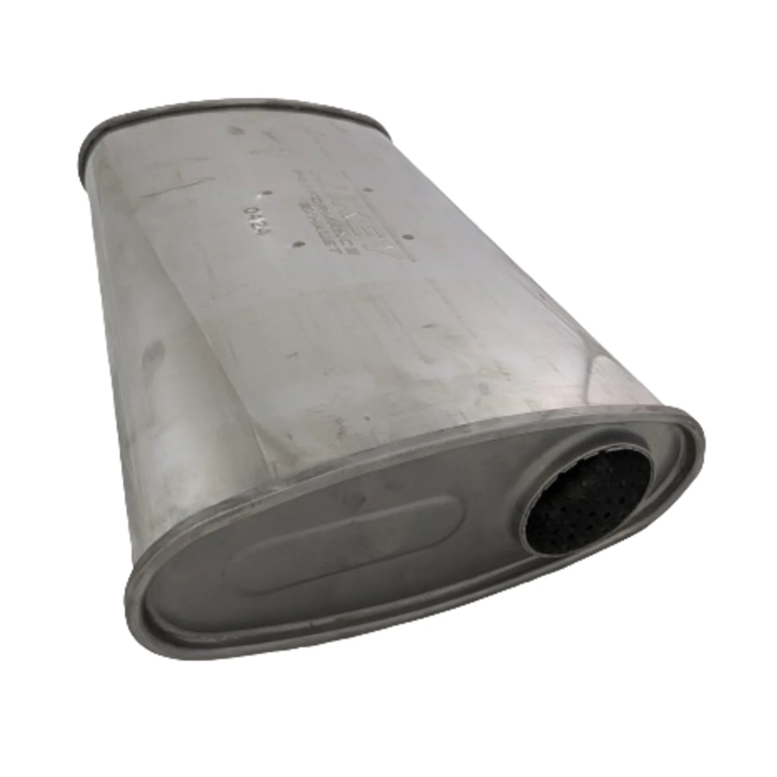 LUKEY | 2.5" 10x4 Oval Performance Muffler | 430 Stainless Steel | F735MN-430L