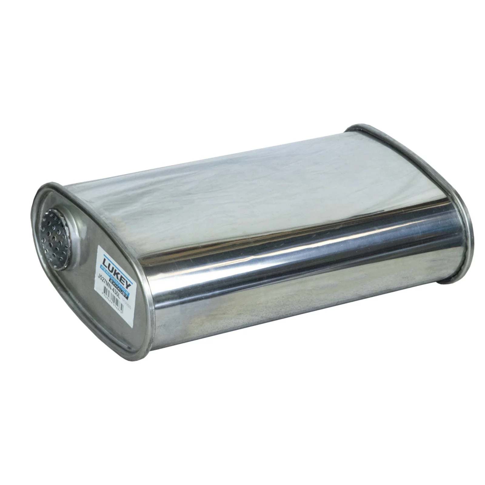LUKEY | 2" 8x4 Oval Megaflow Performance Muffler | 430 Stainless | J527MN-430L