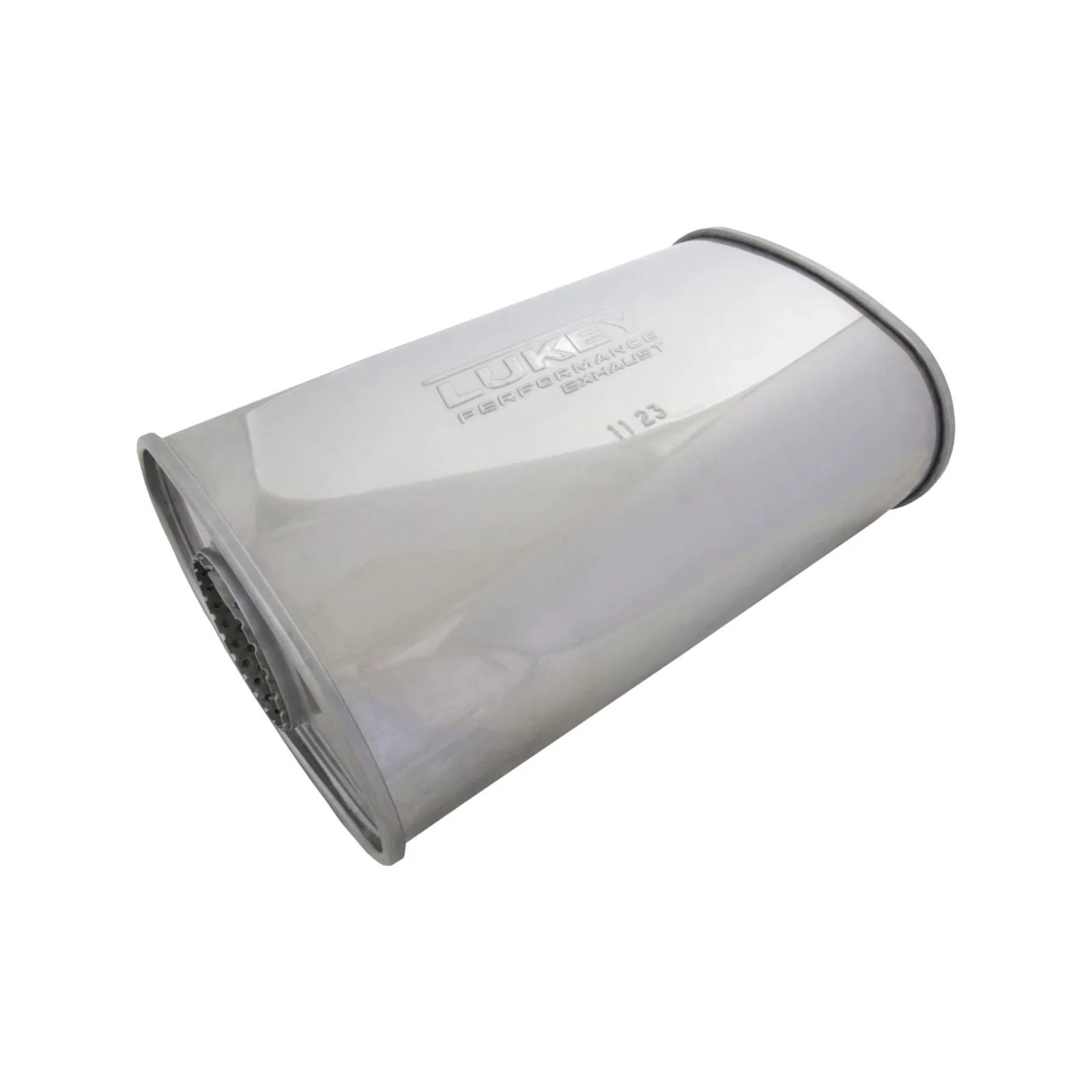 LUKEY | 3" 9x5 Oval Megaflow Performance Muffler | 430 Stainless Steel | D827MN-430L