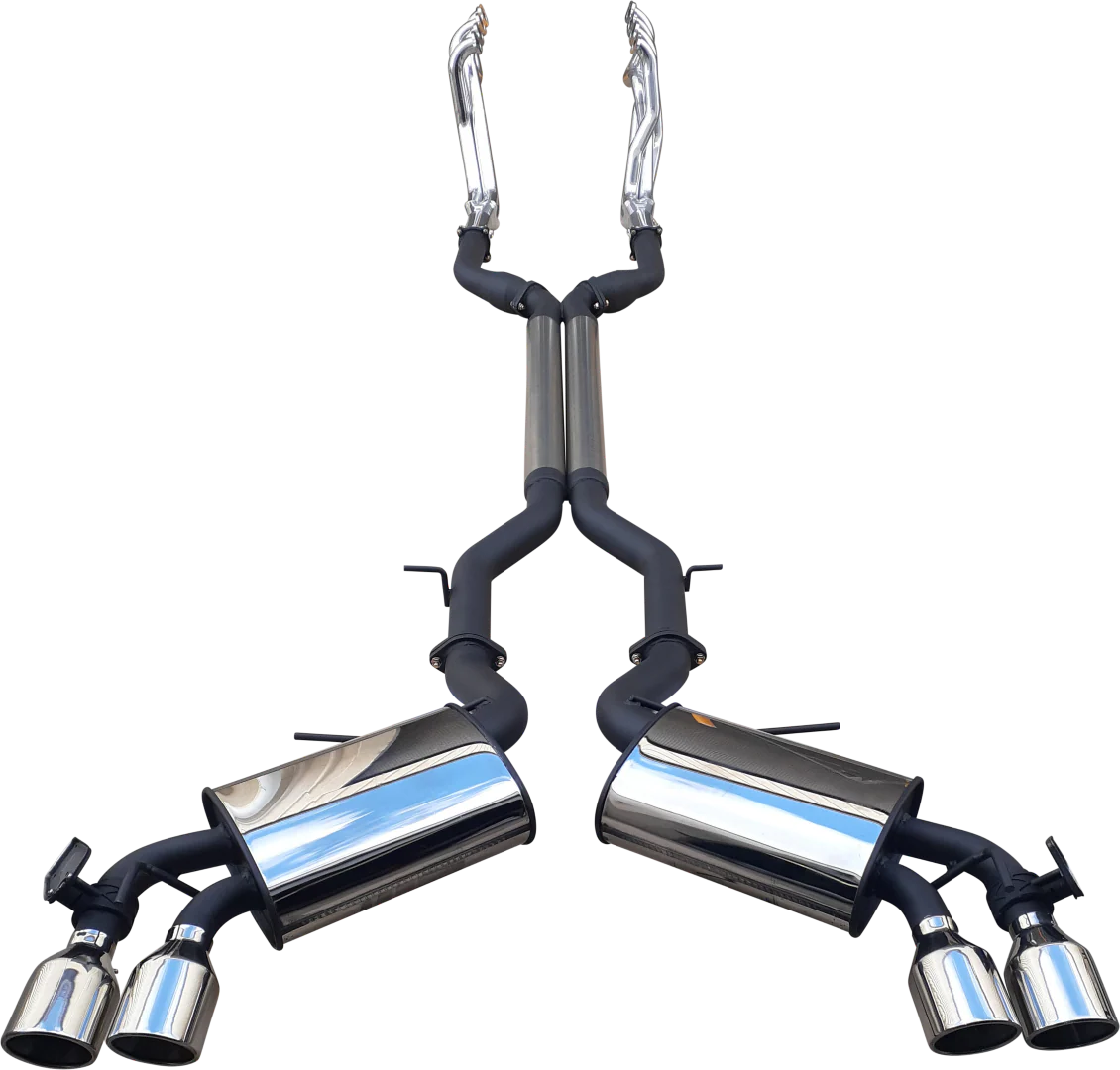 Manta | Twin 3" Full Exhaust System with 1 7/8" Coated Extractors Valves & 4" Tips | Chevrolet Camaro 6th Gen 6.2L V8 Coupe 2016–2022 - Image 5