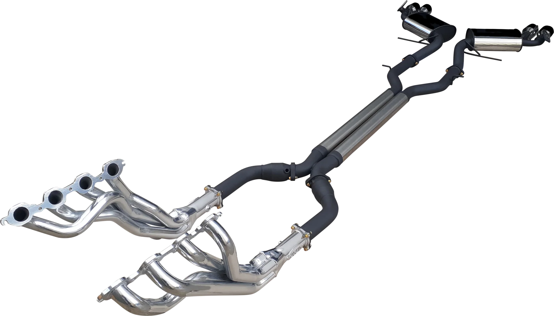 Manta | Twin 3" Full Exhaust System with 1 7/8" Coated Extractors Valves & 4" Tips | Chevrolet Camaro 6th Gen 6.2L V8 Coupe 2016–2022 - Image 8