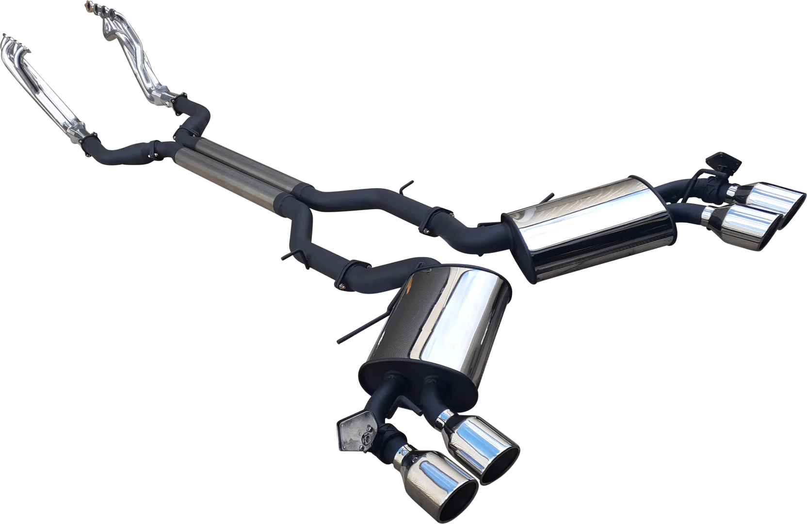 Manta | Twin 3" Full Exhaust System with 1 7/8" Coated Extractors Valves & 4" Tips | Chevrolet Camaro 6th Gen 6.2L V8 Coupe 2016–2022 - Image 9