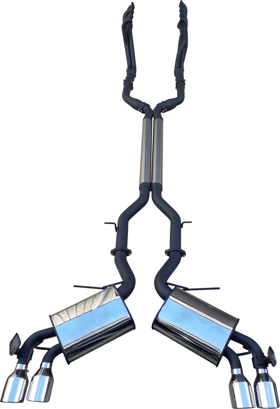 Manta | Twin 3" Full Exhaust System with 1 7/8" Extractors Valves & 4" Tips | Chevrolet Camaro 6th Gen 6.2L V8 Coupe 2016–2022 - Image 2