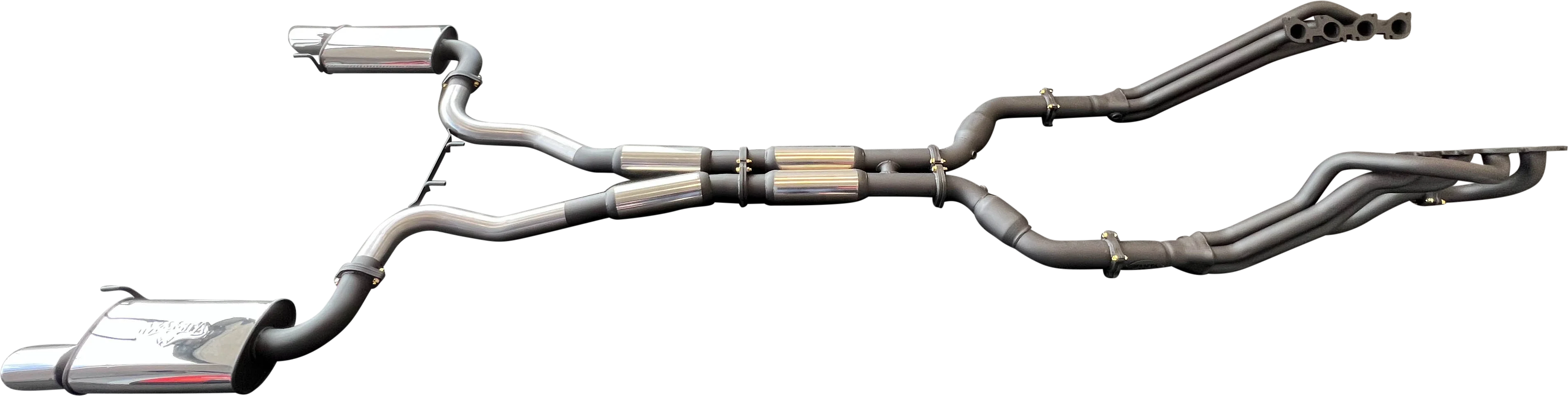 Manta | Twin 3″ Full Exhaust System with 1 7/8″ Headers Hotdog Muffler Twin Tips | Ford Mustang FM S550 5.0L V8 Coupe 2015–2017 - Image 6