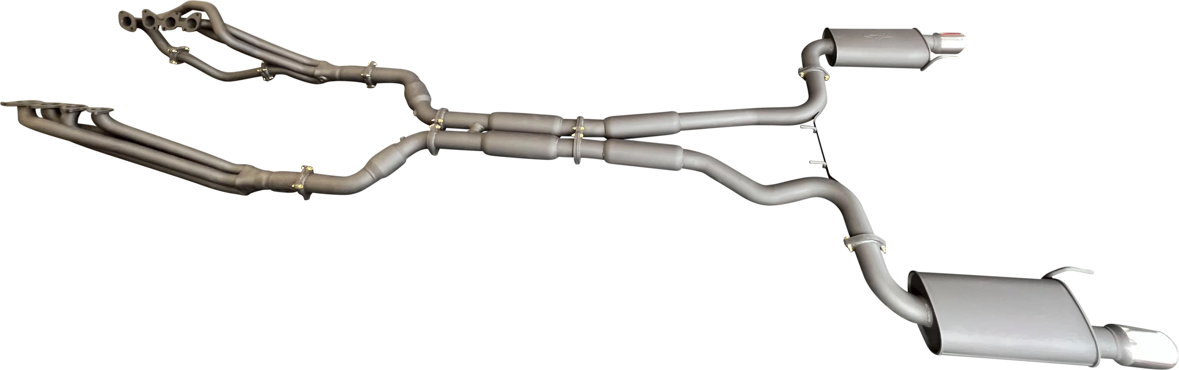 Manta | Twin 3″ Full Exhaust System with 1 7/8″ Headers Hotdog Muffler Twin Tips | Ford Mustang FM S550 5.0L V8 Coupe 2015–2017