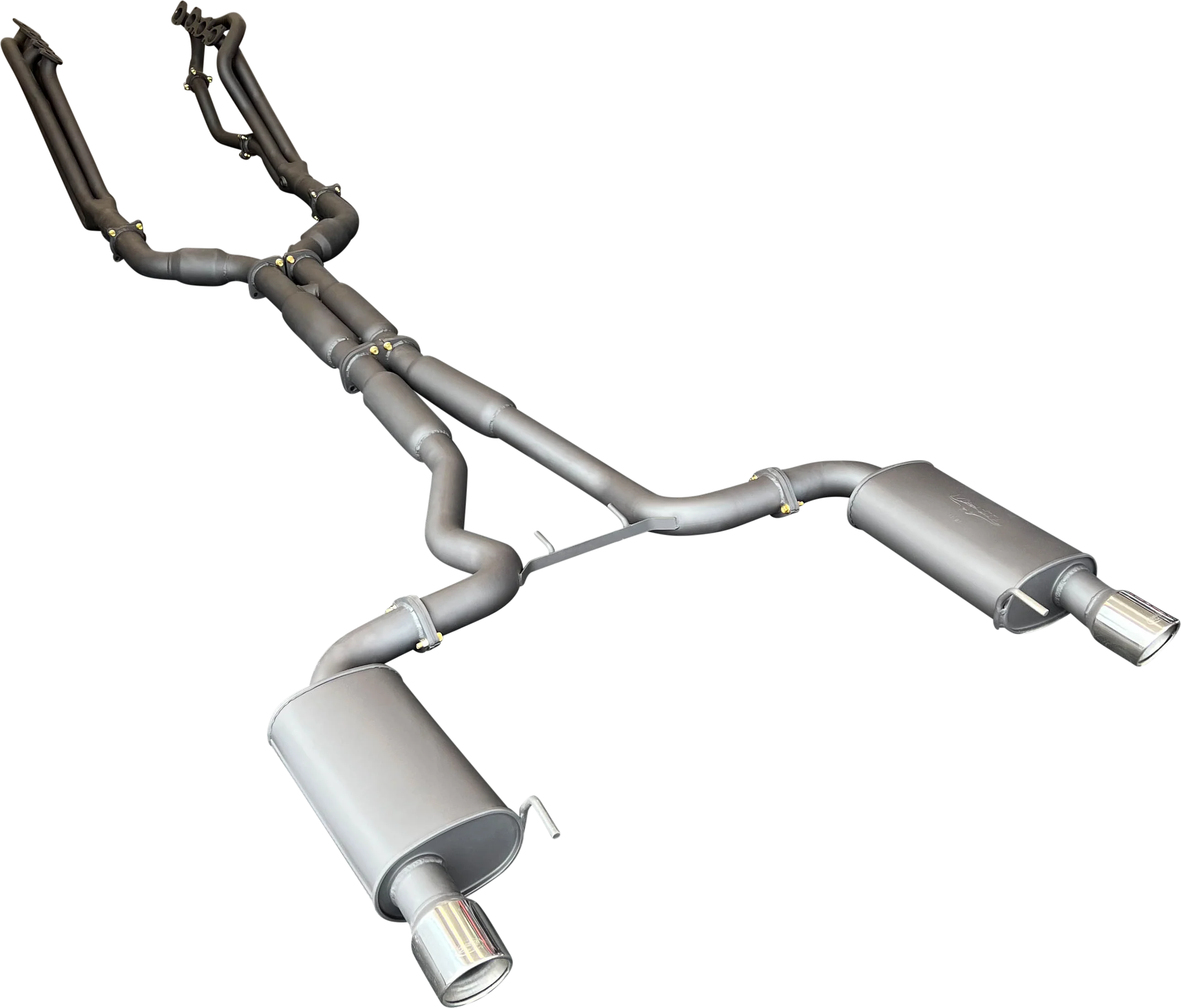 Manta | Twin 3″ Full Exhaust System with 1 7/8″ Headers Hotdog Muffler Twin Tips | Ford Mustang FM S550 5.0L V8 Coupe 2015–2017 - Image 3