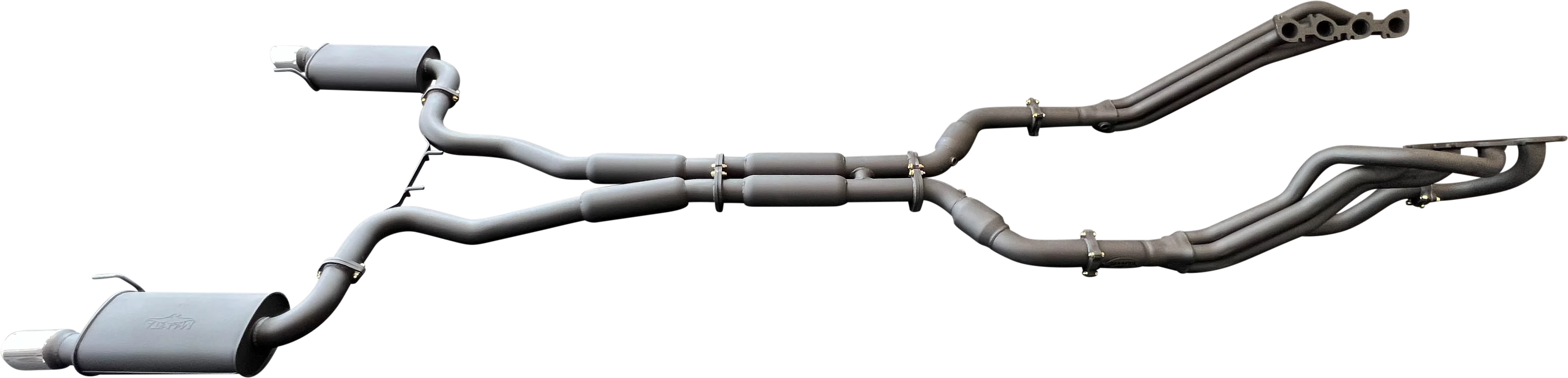 Manta | Twin 3″ Full Exhaust System with 1 7/8″ Headers Hotdog Muffler Twin Tips | Ford Mustang FM S550 5.0L V8 Coupe 2015–2017 - Image 7