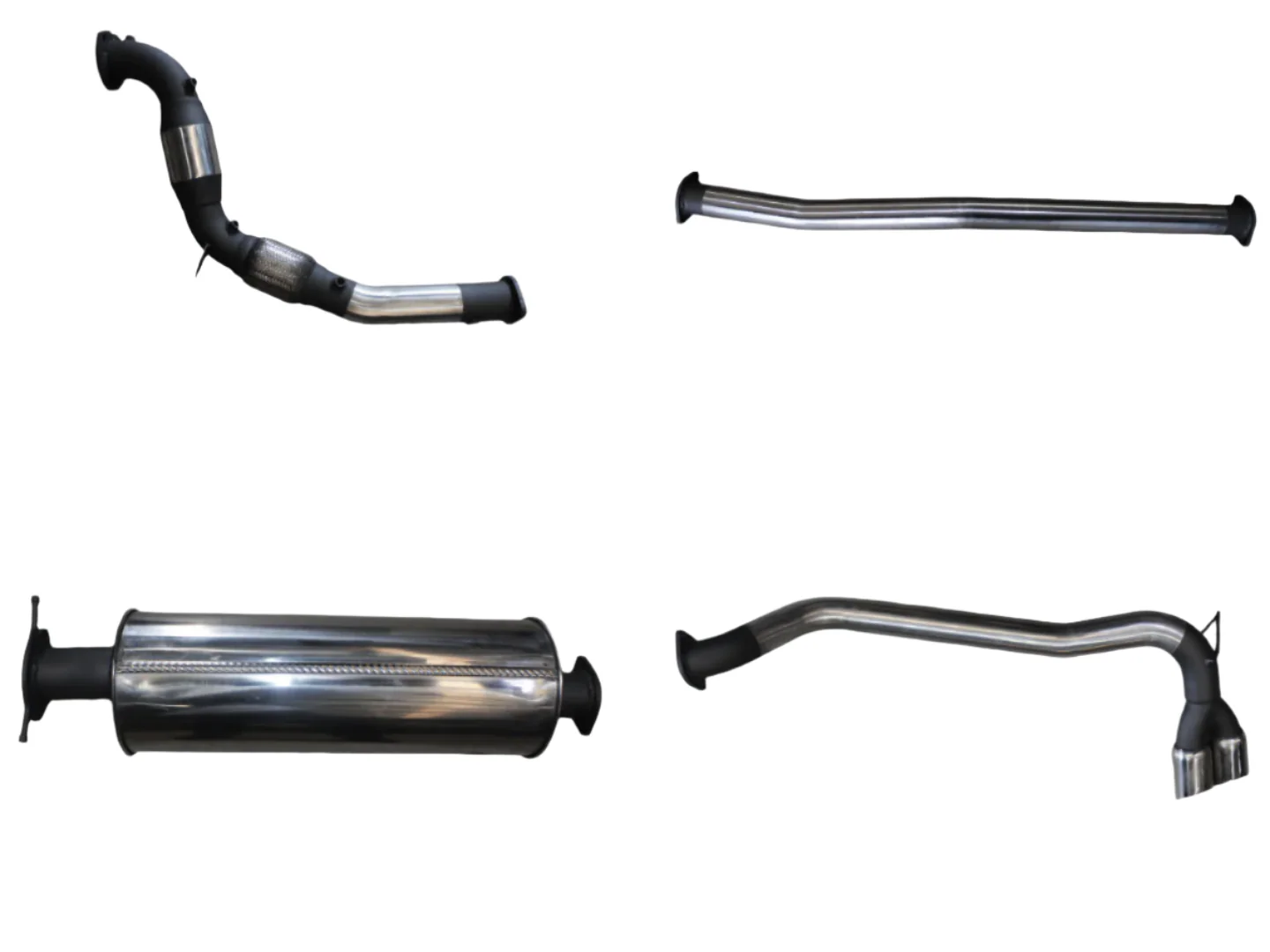 Manta | 3″ Turbo Back Without Cat With Muffler Twin Tip Side Exit | Ford PX2 Ranger 3.2L Ute 2015–2022