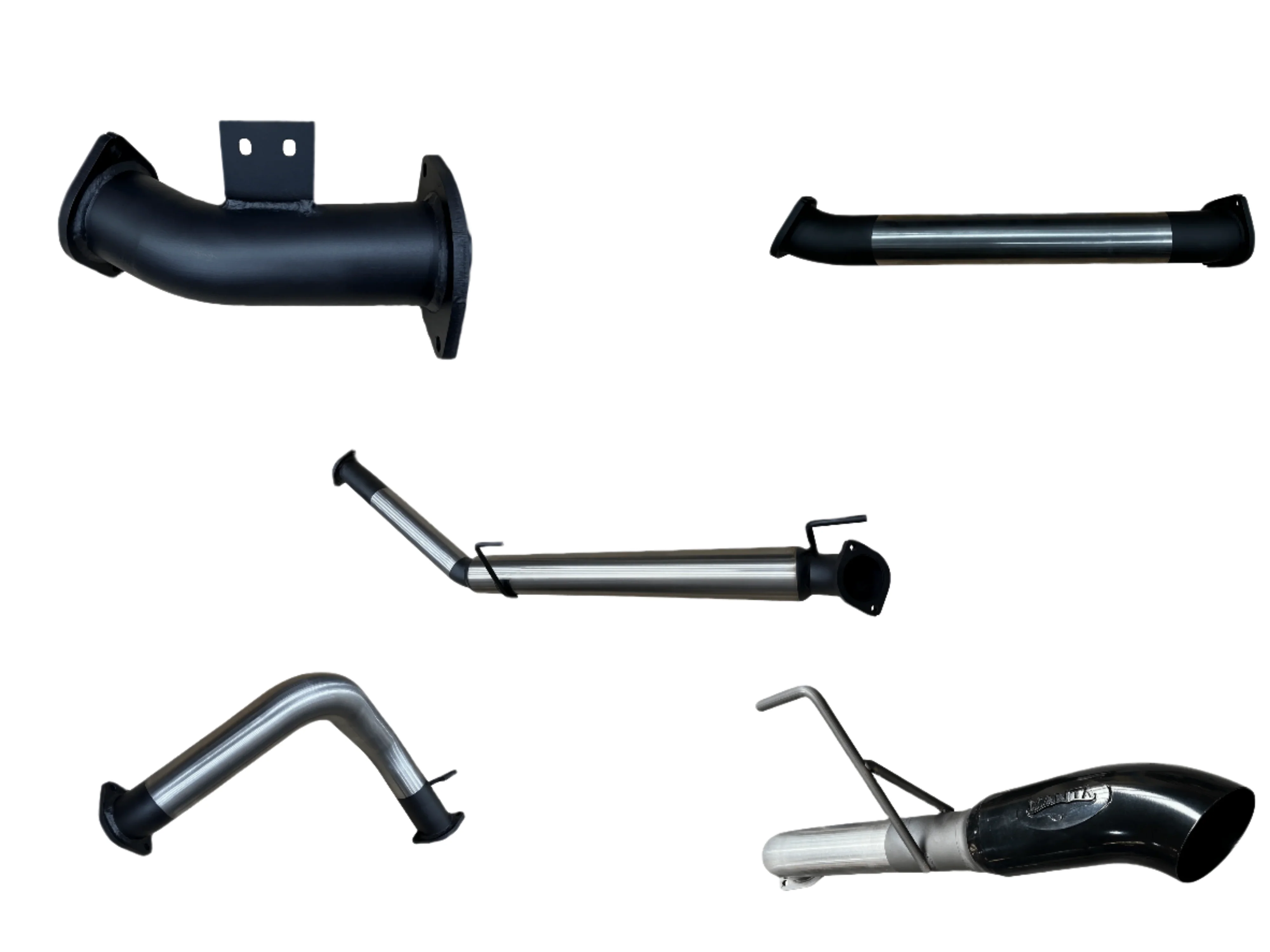 Manta | 3″ DPF Back Exhaust without Mufflers Black 4″ Tip | Toyota Landcruiser 300 Series V6 3.3L TTD Wagon 2021–2025 - Image 2