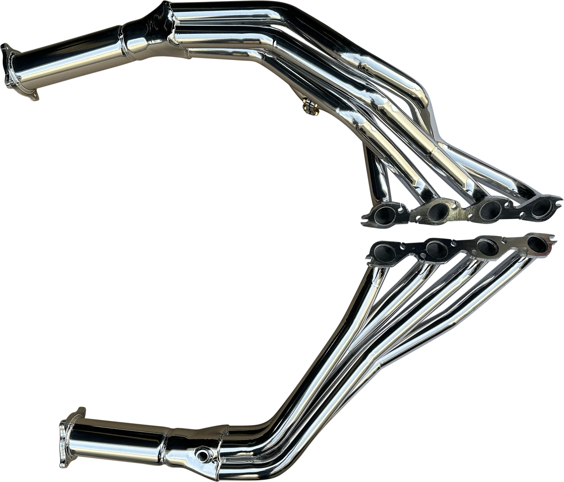 Manta | 1 3/4″ 4-1 Tuned Extractors with 3″ Outlets | Commodore VB–VS V8 5.0L EFI – Ceramic Silver - Image 2
