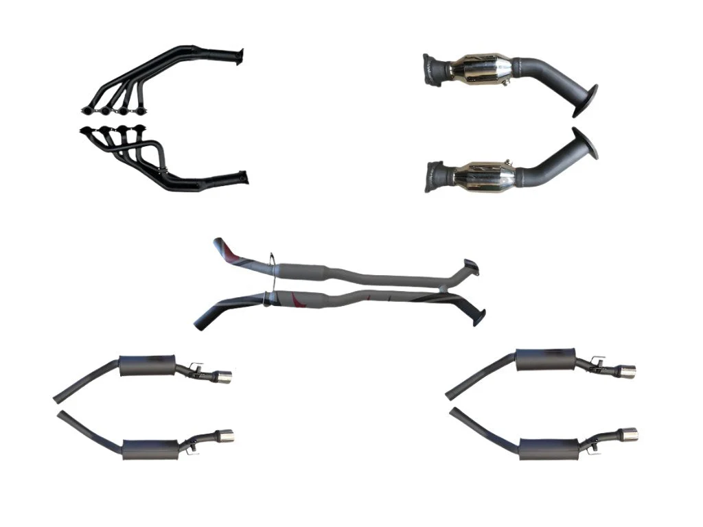 Manta | Twin 2.5in Full Exhaust System with Extractors Hotdog Muffler | HSV Maloo VY VZ 5.7L 6.0L V8 Ute 2002–2007