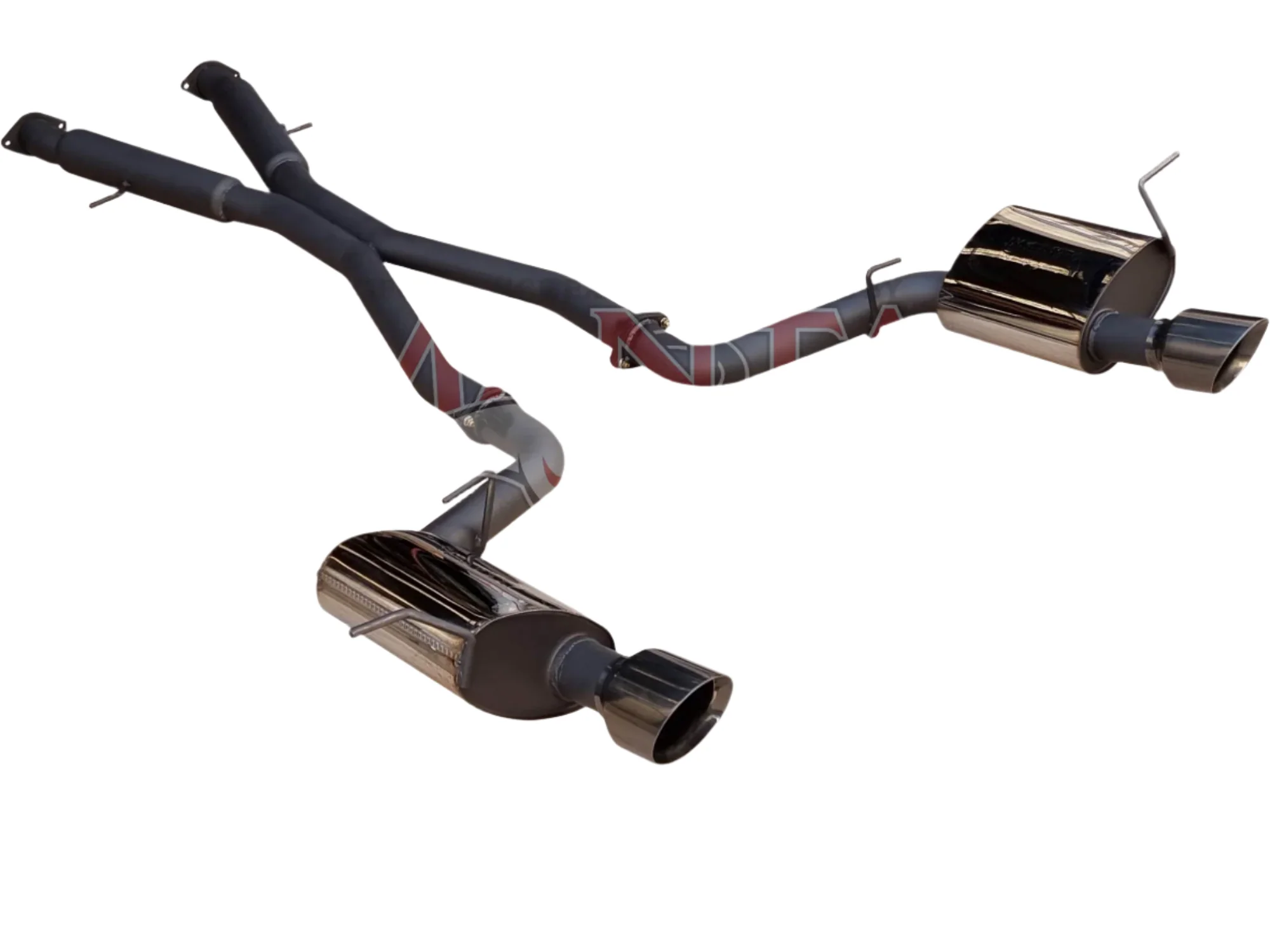 Manta - Jeep Grand Cherokee 2011+ WK2 SRT8 6.4L - 3" Twin Stainless Cat Back Exhaust System with Black Tips - Hotdog/Muffler - Image 2