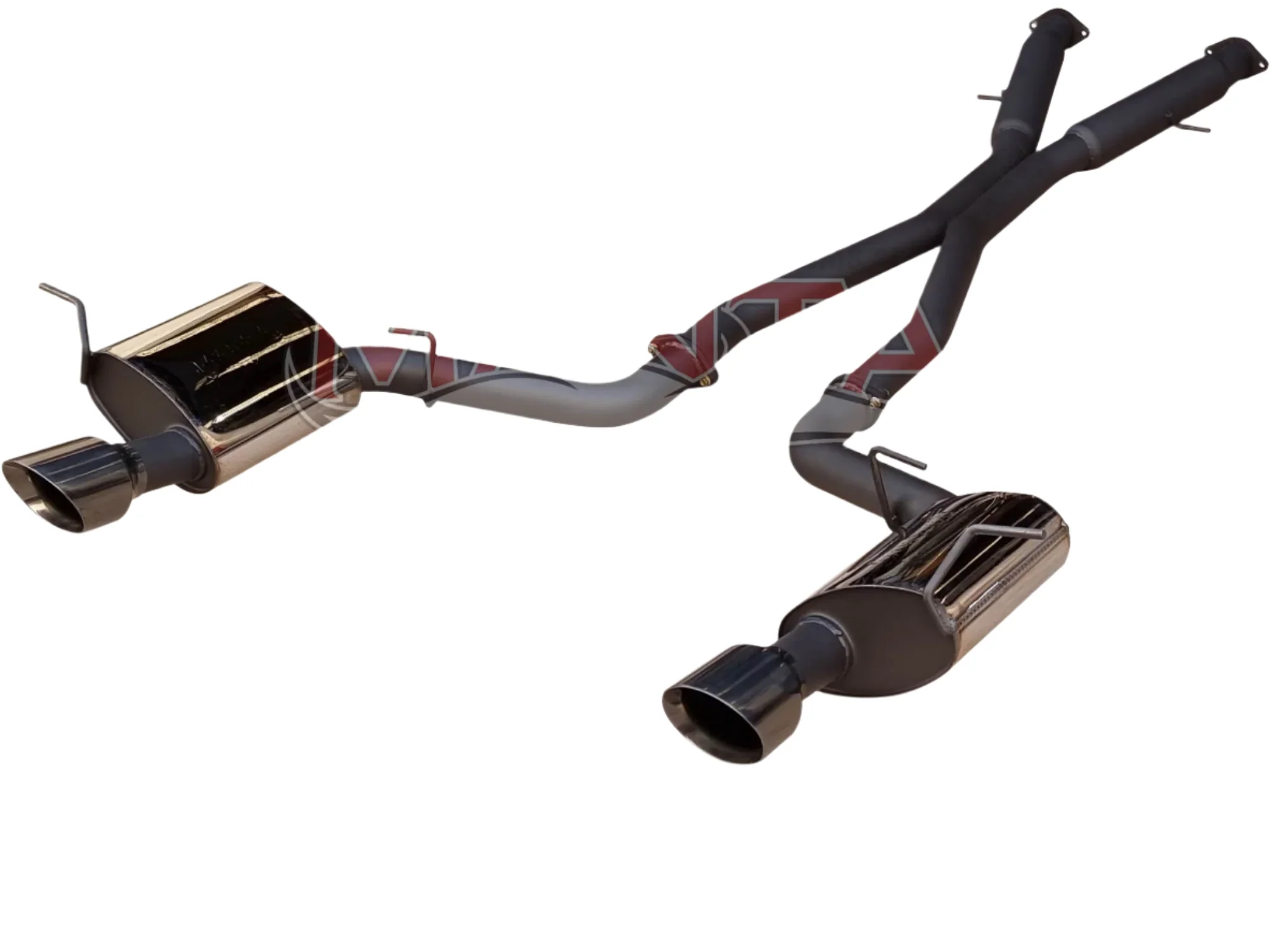 Manta - Jeep Grand Cherokee 2011+ WK2 SRT8 6.4L - 3" Twin Stainless Cat Back Exhaust System with Black Tips - Hotdog/Muffler - Image 5