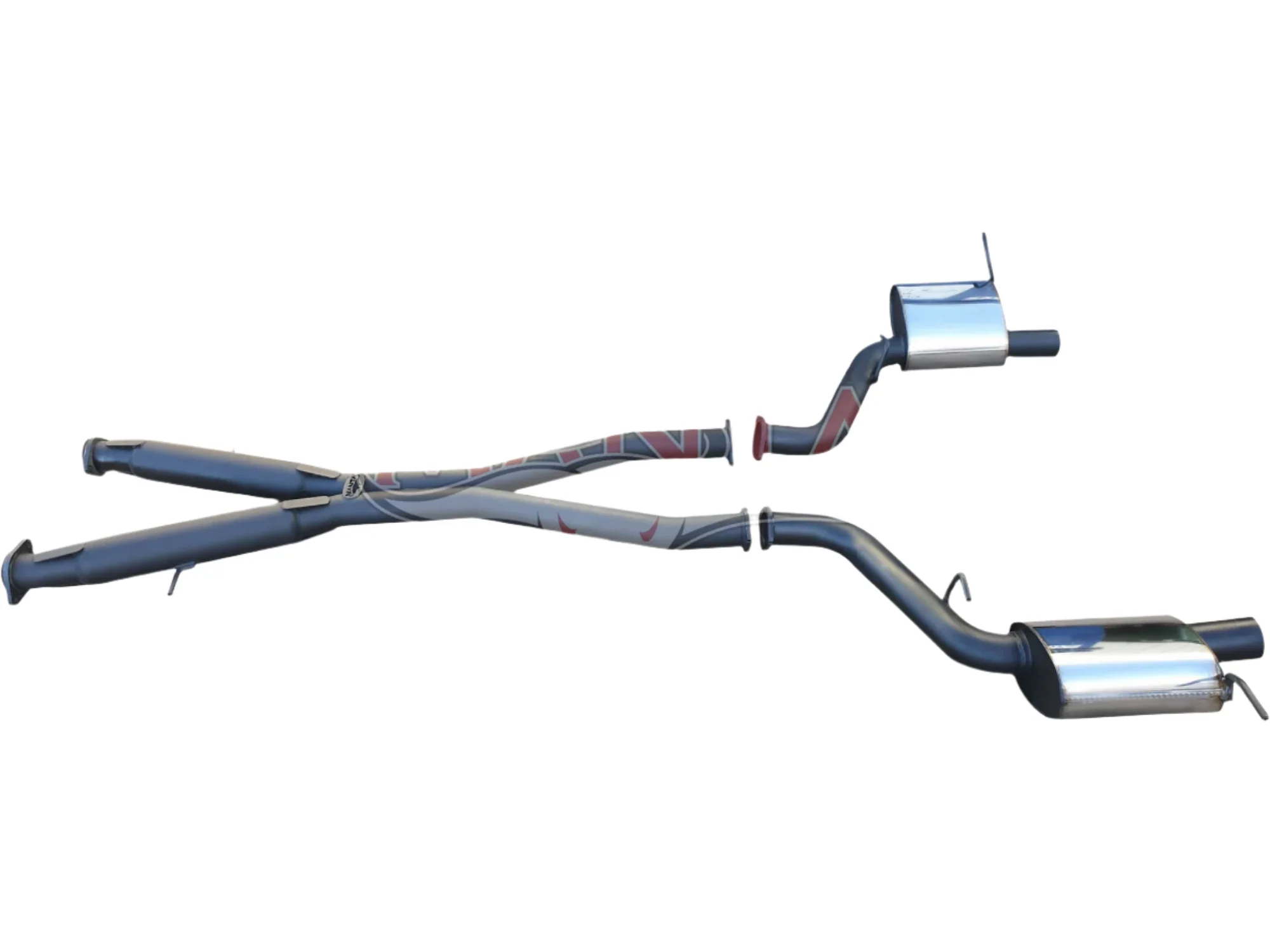 Manta - Jeep Grand Cherokee 2011+ WK2 SRT8 6.4L - 3" Twin Stainless Cat Back Exhaust System with Black Tips - Hotdog/Muffler - Image 6