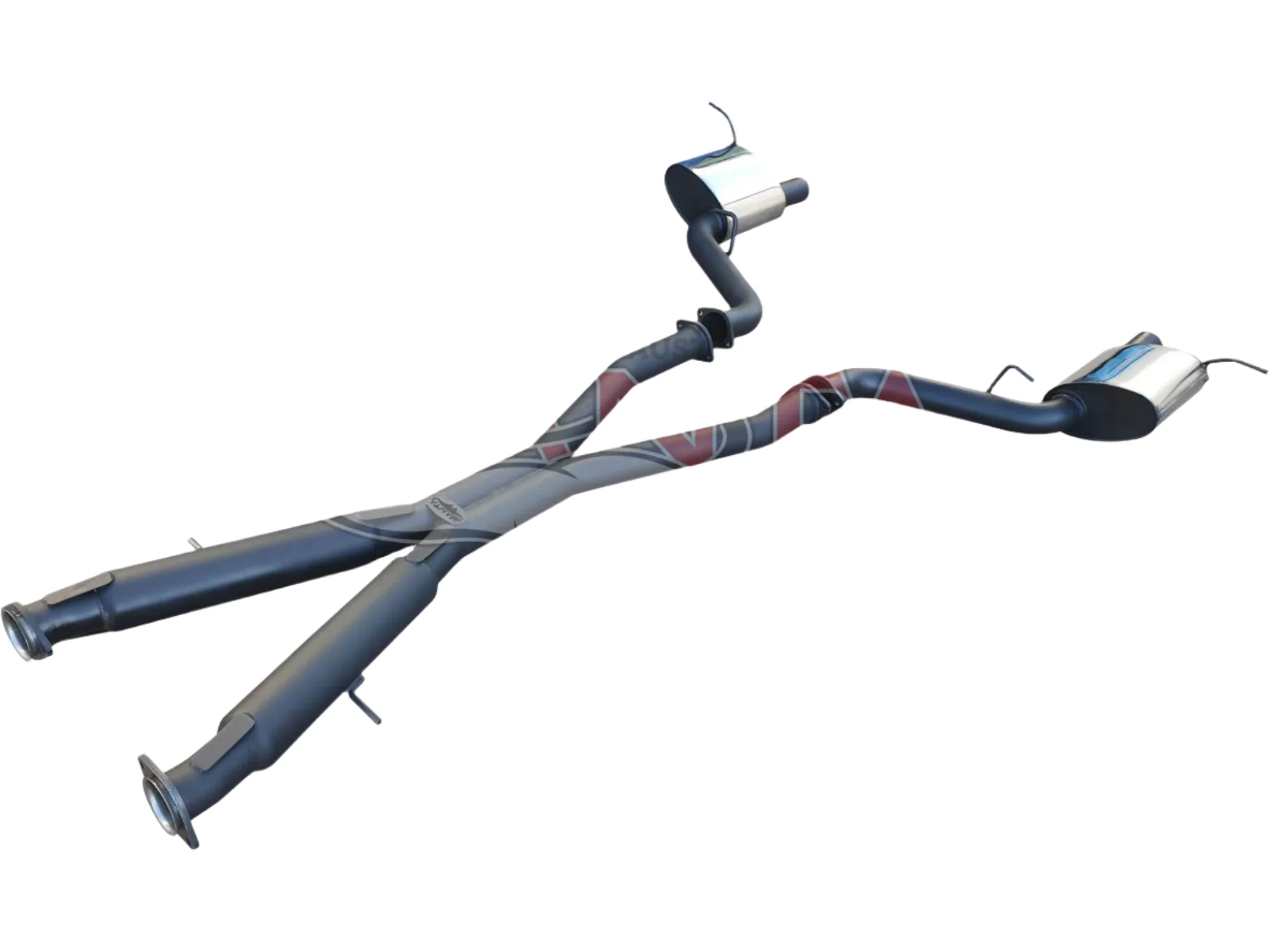 Manta - Jeep Grand Cherokee 2011+ WK2 SRT8 6.4L - 3" Twin Stainless Cat Back Exhaust System with Black Tips - Hotdog/Muffler - Image 7